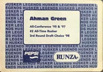 2000 Runza Nebraska Cornhuskers Husker Legends #NNO Ahman Green Back