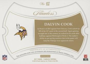 2017 Panini Flawless #137 Dalvin Cook Back