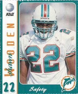 1996 AT&T Miami Dolphins #NNO Shawn Wooden Front