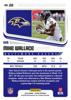 2018 Score #26 Mike Wallace Back