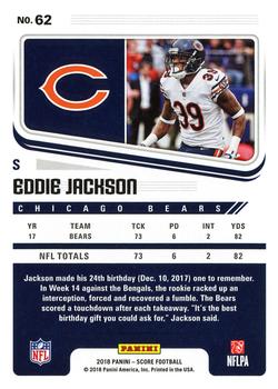 2018 Score #62 Eddie Jackson Back