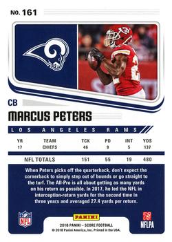 2018 Score #161 Marcus Peters Back