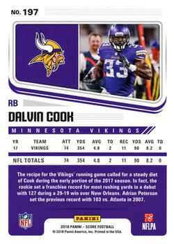 2018 Score #197 Dalvin Cook Back