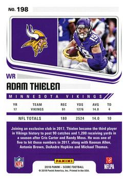 2018 Score #198 Adam Thielen Back