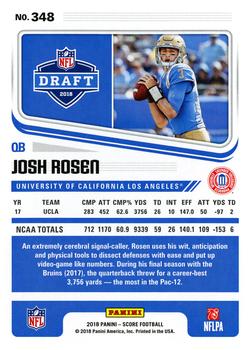 2018 Score #348 Josh Rosen Back