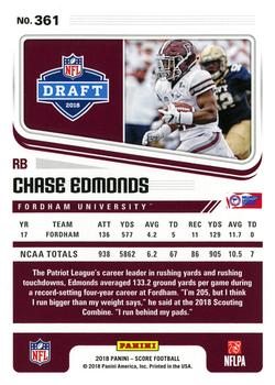2018 Score #361 Chase Edmonds Back