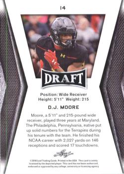 2018 Leaf Draft #14 D.J. Moore Back