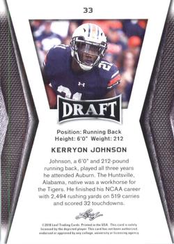 2018 Leaf Draft #33 Kerryon Johnson Back