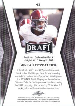 2018 Leaf Draft #43 Minkah Fitzpatrick Back
