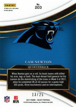 2017 Panini Select - Tie-Dye #203 Cam Newton Back