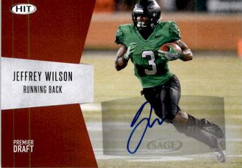 2018 SAGE HIT - Autographs Red #A-16 Jeffery Wilson Front
