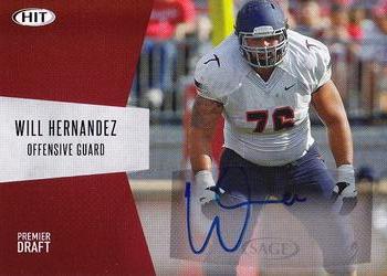 2018 SAGE HIT - Autographs Red #A-34 Will Hernandez Front