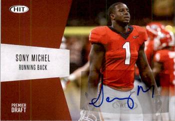 2018 SAGE HIT - Autographs Red #A-50 Sony Michel Front