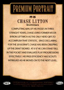 2018 SAGE HIT - Premium Portrait #PP-26 Chase Litton Back