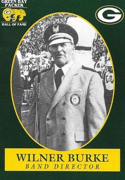 1992 Green Bay Packer Hall of Fame #46 Wilner Burke Front