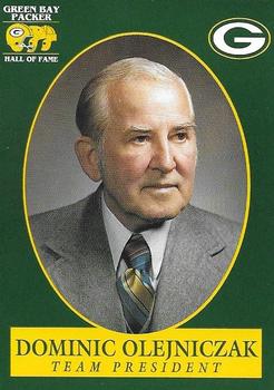 1992 Green Bay Packer Hall of Fame #91 Dominic Olejniczak Front