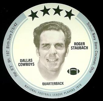 1976 Buckmans Discs #18 Roger Staubach Front