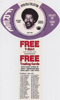 1976 Pepsi Discs #8 Charlie Sanders Front