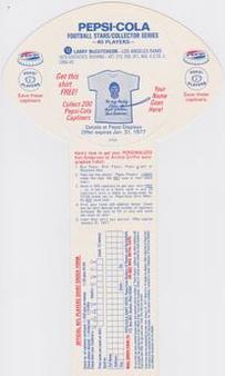 1976 Pepsi Discs #12 Lawrence McCutcheon Back