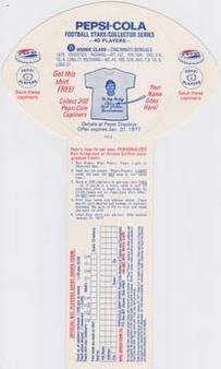 1976 Pepsi Discs #25 Boobie Clark Back