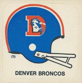 1978 Kellogg's NFL Helmet Stickers #8 Denver Broncos Front