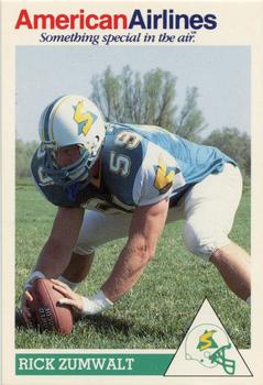 1991 American Airlines Sacramento Surge (WLAF) Police #NNO Rick Zumwalt Front
