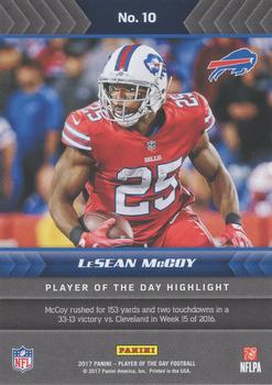 2017 Panini Player of the Day #10 LeSean McCoy Back