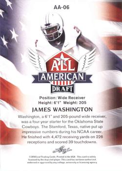 2018 Leaf Draft - All American Gold #AA-06 James Washington Back
