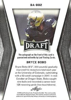 2018 Leaf Draft - Autographs #BA-BB2 Bryce Bobo Back