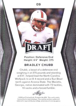 2018 Leaf Draft - Gold #09 Bradley Chubb Back