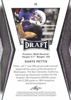 2018 Leaf Draft - Gold #15 Dante Pettis Back