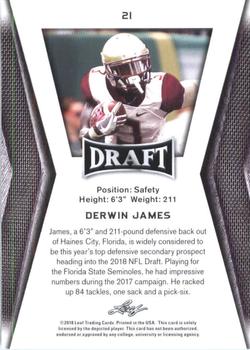 2018 Leaf Draft - Gold #21 Derwin James Back