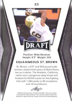 2018 Leaf Draft - Gold #23 Equanimeous St. Brown Back