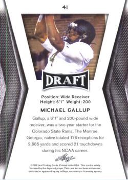 2018 Leaf Draft - Gold #41 Michael Gallup Back