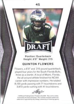 2018 Leaf Draft - Gold #45 Quinton Flowers Back