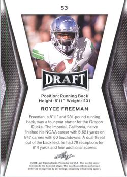 2018 Leaf Draft - Gold #53 Royce Freeman Back