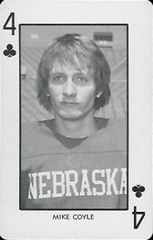 1974 Nebraska Cornhuskers Playing Cards #4♣ Mike Coyle Front