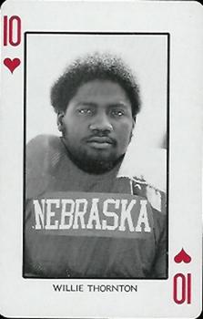 1974 Nebraska Cornhuskers Playing Cards #10♥ Willie Thornton Front