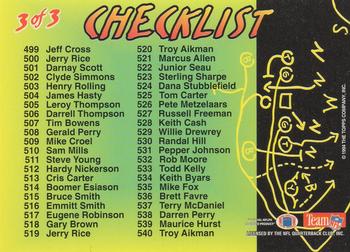 1994 Stadium Club - Checklists #3 Series 2 Checklist: 451-540 Back