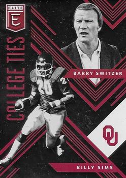2018 Panini Elite Draft Picks - College Ties #3 Barry Switzer / Billy Sims Front
