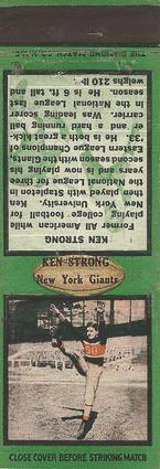 1933 Diamond Matchbook Covers #NNO Ken Strong Front
