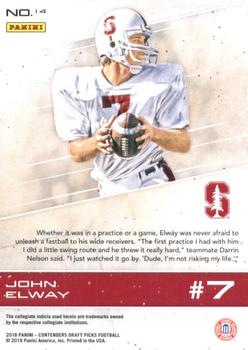 2018 Panini Elite Draft Picks #53 John Elway Stanford Cardinal Football Card