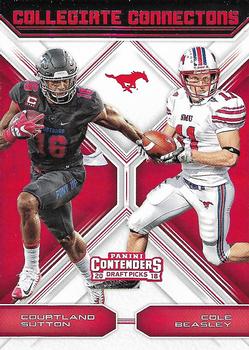 2018 Panini Contenders Draft Picks - Collegiate Connections #19 Courtland Sutton / Cole Beasley Front