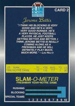 1993 Slam Jerome Bettis #2 Jerome Bettis Back