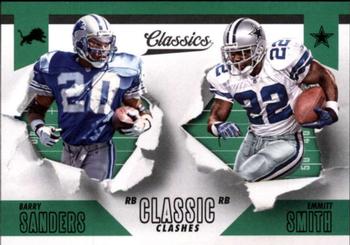 2018 Panini Classics - Classic Clashes #4 Barry Sanders / Emmitt Smith Front