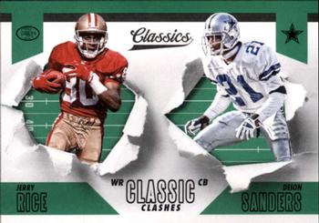 2018 Panini Classics - Classic Clashes #6 Deion Sanders / Jerry Rice Front