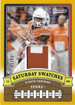 2018 Panini Classics - Saturday Swatches Prime #3 D'Onta Foreman Front