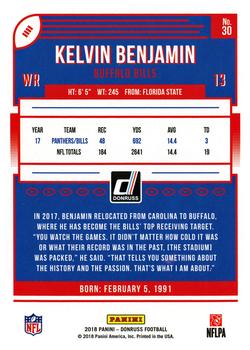 2018 Donruss #30 Kelvin Benjamin Back
