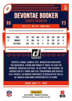 2018 Donruss #90 Devontae Booker Back