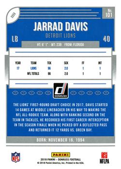 2018 Donruss #101 Jarrad Davis Back